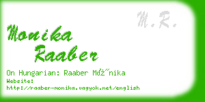 monika raaber business card